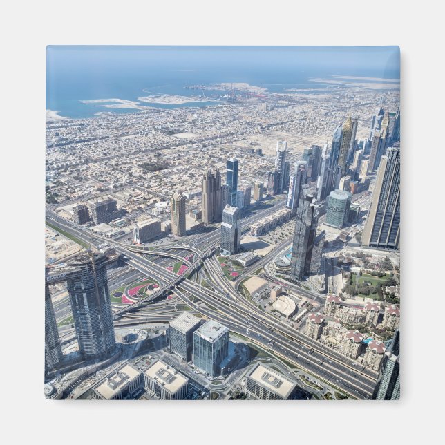 Aimant Vue aérienne de Dubaï (Devant)