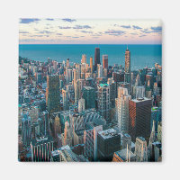 Vue aérienne de l'horizon de Chicago, paysage urba