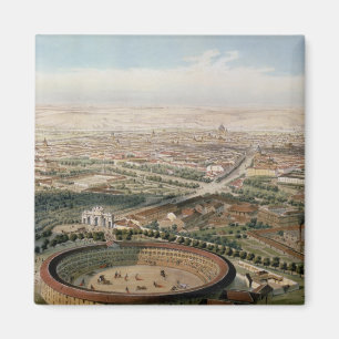 Aimant Vue aérienne de Madrid de la plaza de Toros