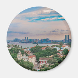 Aimant Vue aérienne de Olinda et Recife Pernambuco Brésil