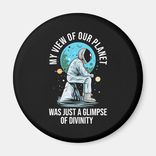 Aimant Vue astronaute de notre planète (Devant)