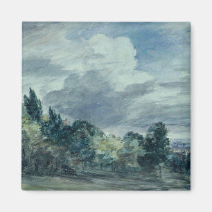 Aimant Vue au-dessus d'un paysage large, avec des arbres