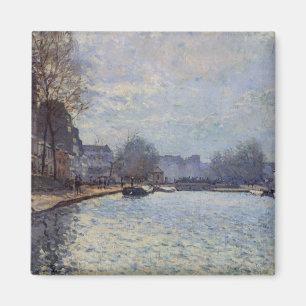 Aimant Vue d'Alfred Sisley du canal St Martin, Paris