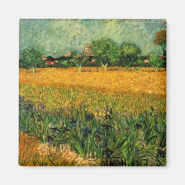 Aimant Vue d'Arles avec Irises par Vincent van Gogh (Devant)