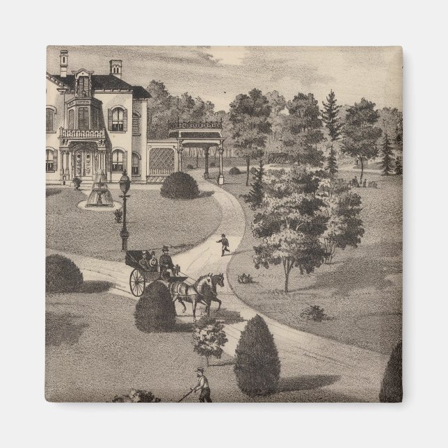 Aimant Vue de Brattleboro Vermont (Devant)