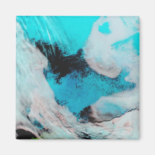 Aimant Vue de couleur fausse de Polynya (eau libre)