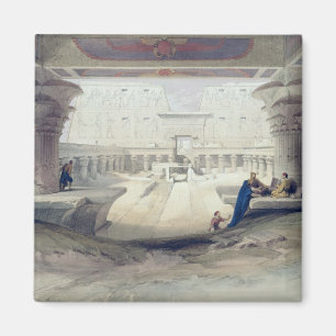 Aimant Vue de dessous le portique du temple d'Edfou, vers