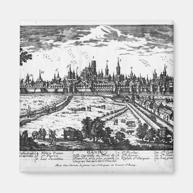 Aimant Vue de Gand (Devant)