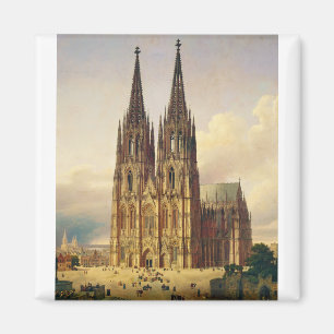 Aimant Vue de la cathédrale gothique de Cologne dans tout