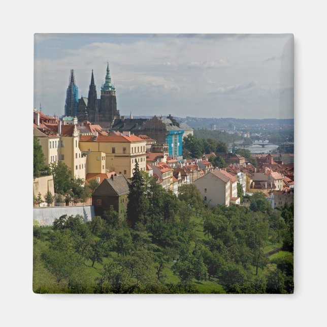 Aimant Vue de la cathédrale Saint-Guy, Prague, République (Devant)
