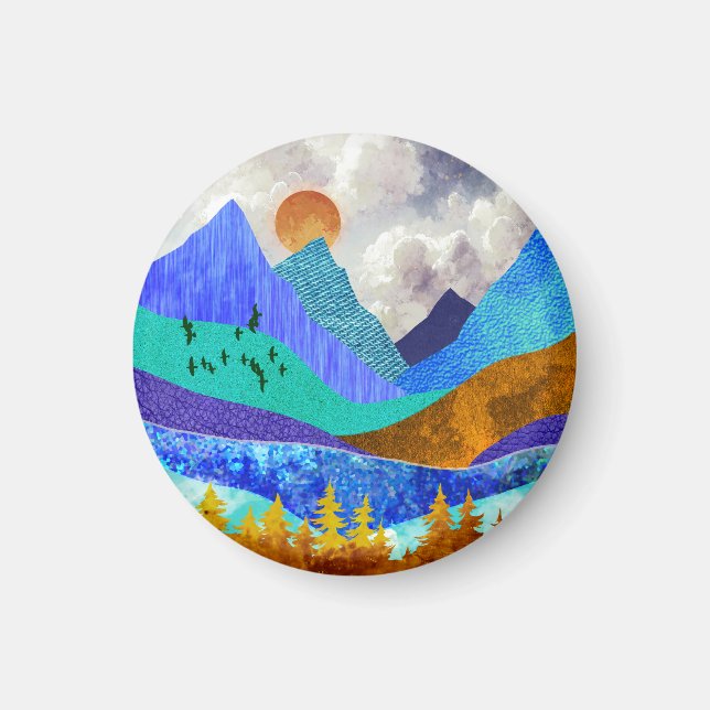 Aimant Vue de la montagne (Devant)