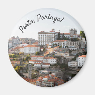 Aimant Vue de la ville de Porto, photo de voyage au Portu