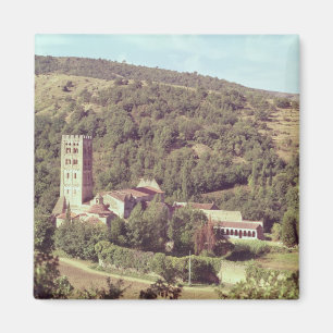 Aimant Vue de l'abbaye et de la tour d'église