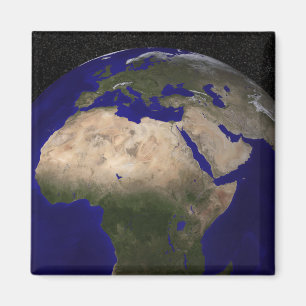 Aimant Vue de l'Afrique, de l'Europe, du Moyen-Orient et 