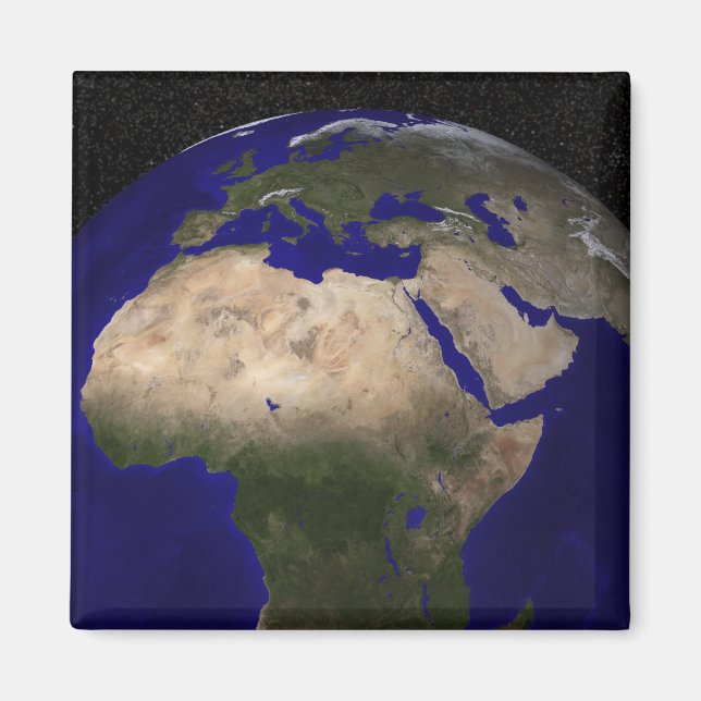 Aimant Vue de l'Afrique, de l'Europe, du Moyen-Orient et  (Devant)