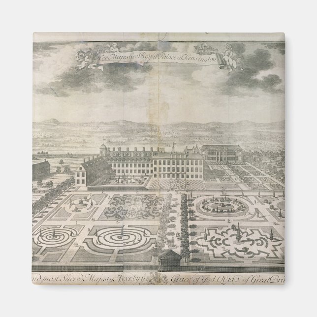 Aimant Vue de l'oeil des oiseaux sur les jardins Kensingt (Devant)