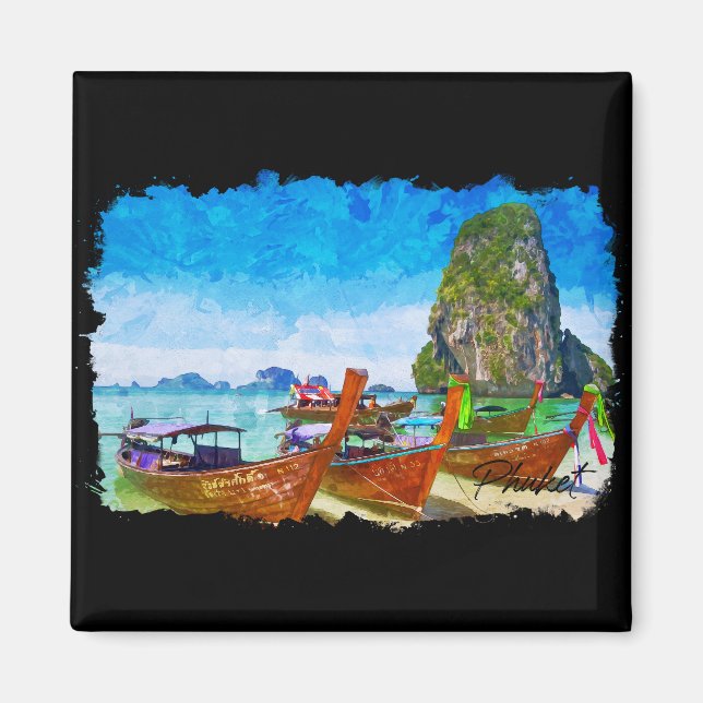 Aimant Vue de plage Tropical Phuket Thailand (Devant)