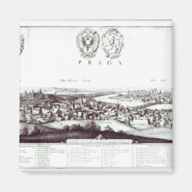 Aimant Vue de Prague, 1649 (Devant)