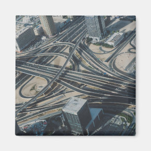 Aimant Vue de route de Burj Khalifa, Dubaï