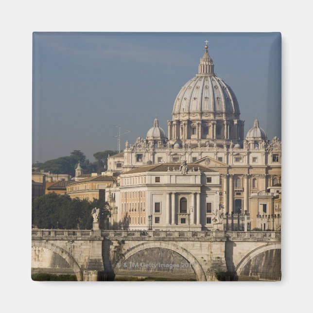 Aimant Vue de Saint Pierre avec le Ponte sant' Angelo (Devant)