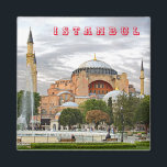 Aimant Vue de Sainte-Sophie. (Musée Sainte-Sophie).<br><div class="desc">Vue de Sainte-Sophie. (Musée Sainte-Sophie). Voyage. Europe. Dinde. Istanbul. Sainte Sophie. Les vues. Ville. Bâtiment historique. Architecture. Musée Sainte-Sophie.</div>