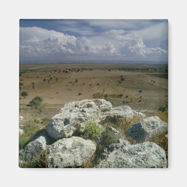 Aimant Vue de Troy sur le paysage environnant (Devant)