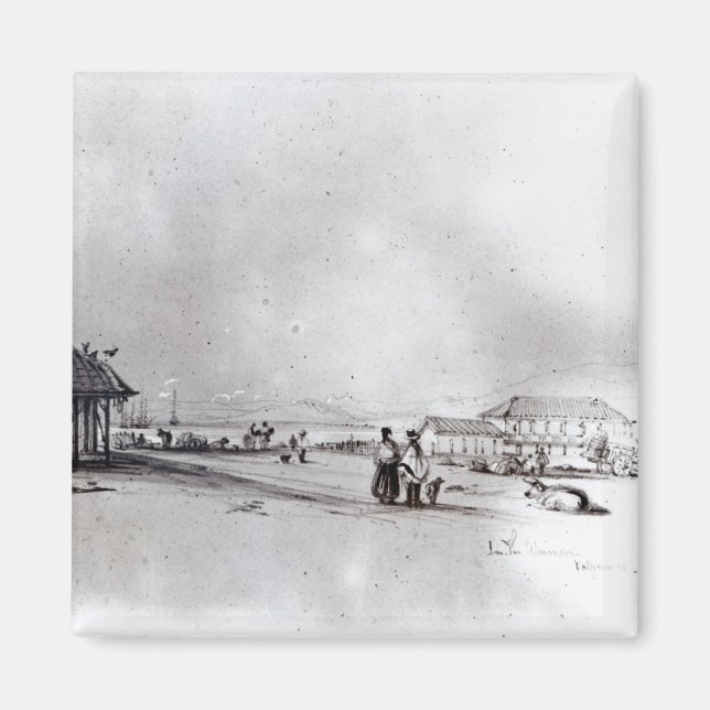 Aimant Vue de Valparaiso, 1834 (Devant)