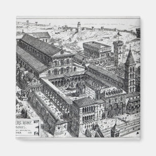 Aimant Vue de vieux St Peter, Rome, 1891