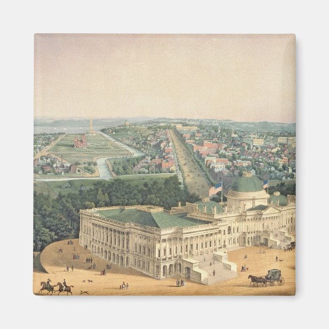 Aimant Vue de Washington, pub. par E. Sachse & Co., 1852 (Devant)