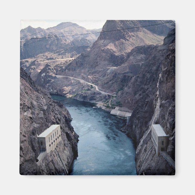 Aimant Vue depuis Hoover Dam, Nevada/Arizona, États-Unis (Devant)