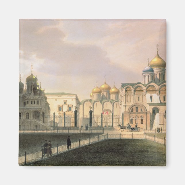 Aimant Vue des cathédrales du Kremlin de Moscou (Devant)