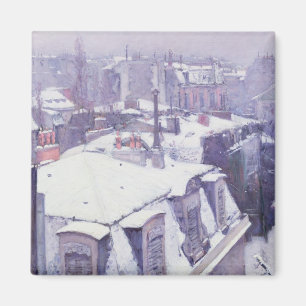 Aimant Vue des toits ou des toits sous la neige, 1878