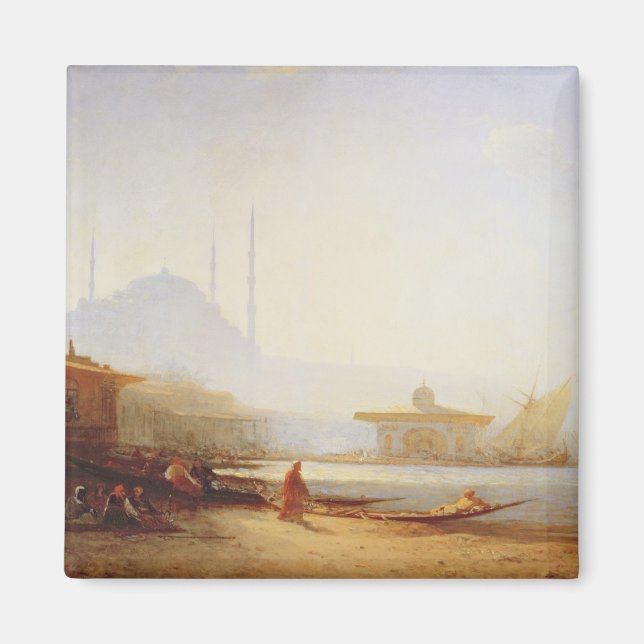 Aimant Vue d'Istanbul, 1864 (huile sur toile) (Devant)