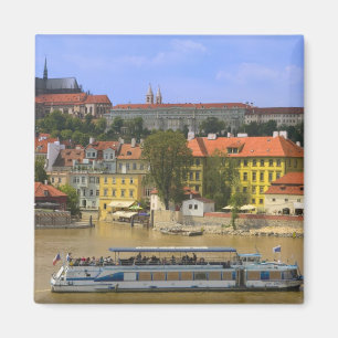 Aimant Vue du château de Prague et de la ville par Vltava