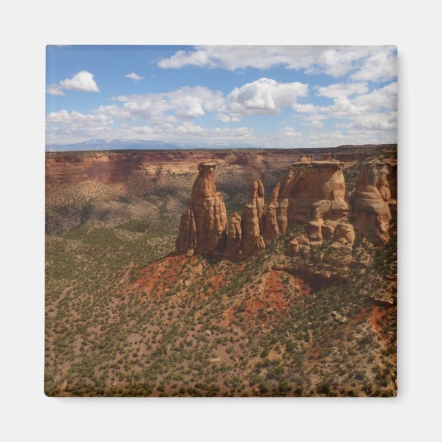 Aimant Vue du sentier Canyon Rim au Colorado Monument (Devant)