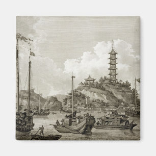 Aimant Vue du Tchin Shan, ou île d'or, dans le Y