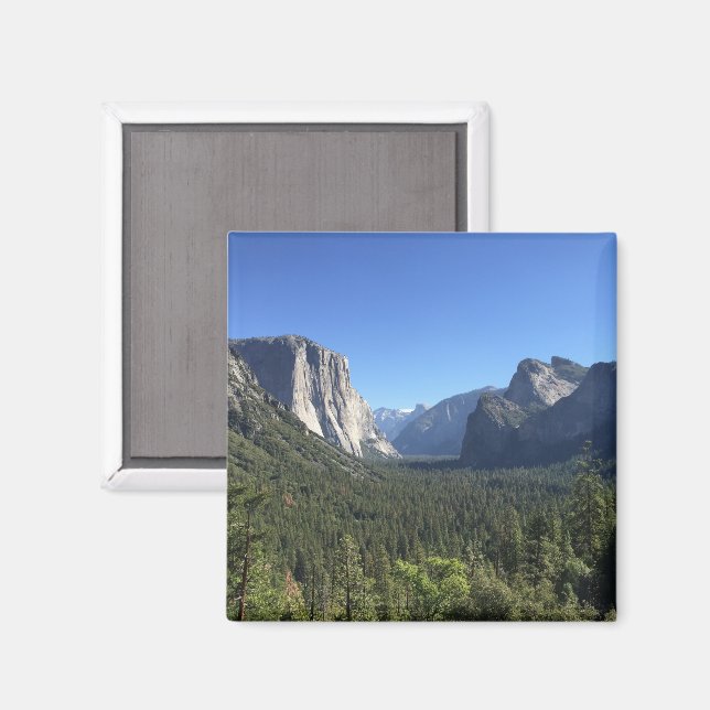 Aimant Vue du tunnel de la vallée de Yosemite en bleu pho (Recto/Verso)