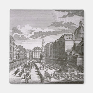 Aimant Vue d'un cortège dans le Graben