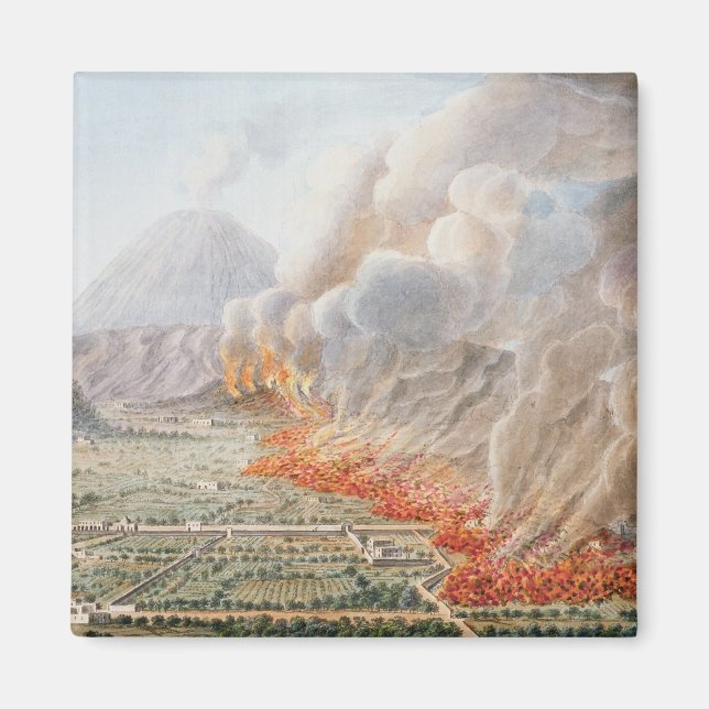 Aimant Vue d'une éruption du mont Vésuve qui a commencé l (Devant)