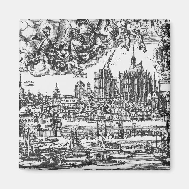 Aimant Vue générale de Cologne, 1531 (gravure) (p/p pho (Devant)