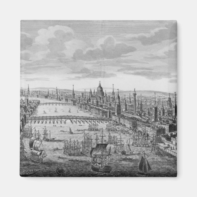 Aimant Vue générale de la ville de Londres (Devant)
