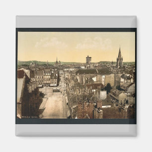 Aimant Vue générale, Dijon, France Photochrom vintage