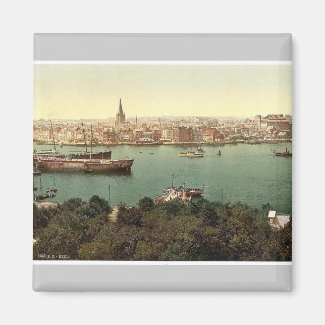 Aimant Vue générale, Kiel, Schleswig-Holstein, Allemagne  (Devant)