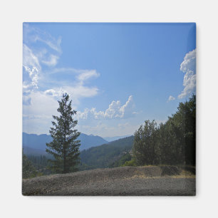 Aimant Vue magnifique sur la vallée de Hayfork...