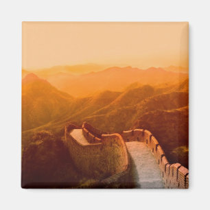Aimant Vue panoramique de la Grande Muraille, Chine