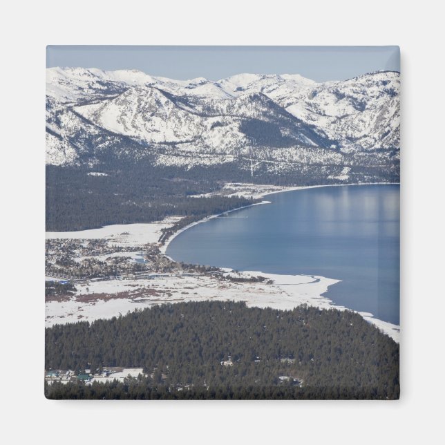 Aimant Vue panoramique du lac Tahoe, États-Unis (Devant)