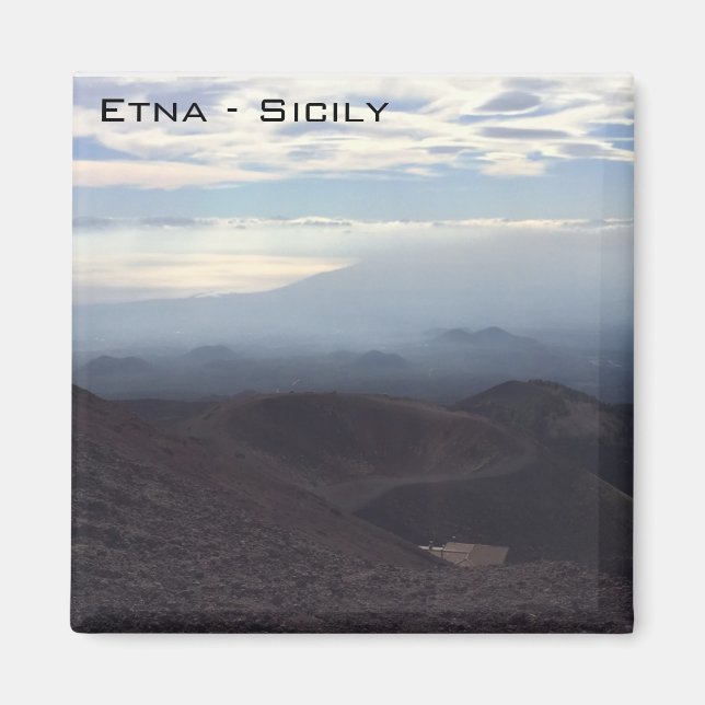 Aimant Vue panoramique sur l'Etna (Devant)