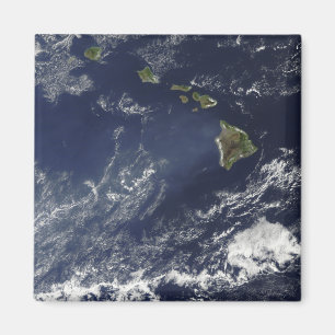 Aimant Vue satellite de brouillard volcanique