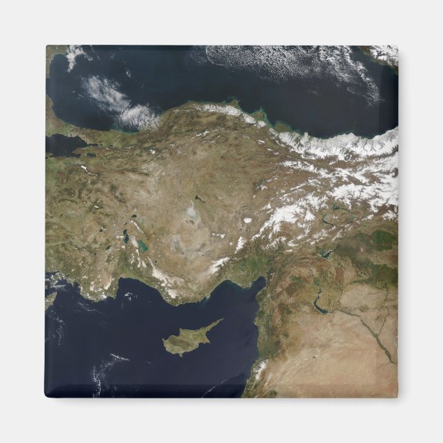 Aimant Vue satellite de la Turquie (Devant)