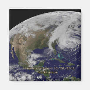 Aimant Vue satellite de l'ouragan Sandy